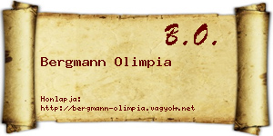Bergmann Olimpia névjegykártya